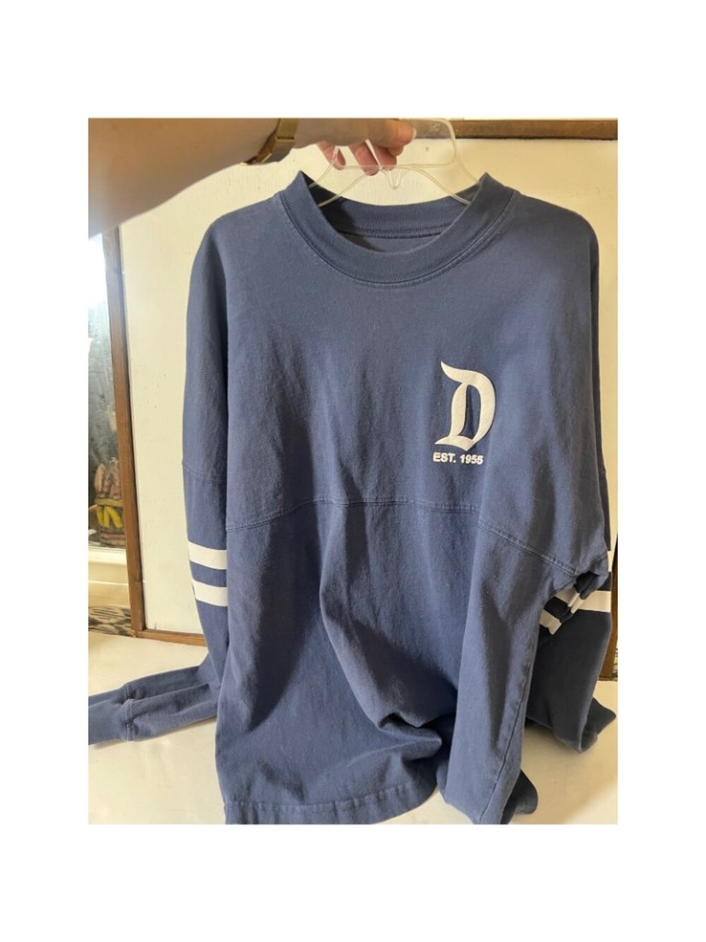 Disney Parks Disneyland Resort Spirit Jersey Purple Blue Oversized Shirt Small. - Picture 6 of 7